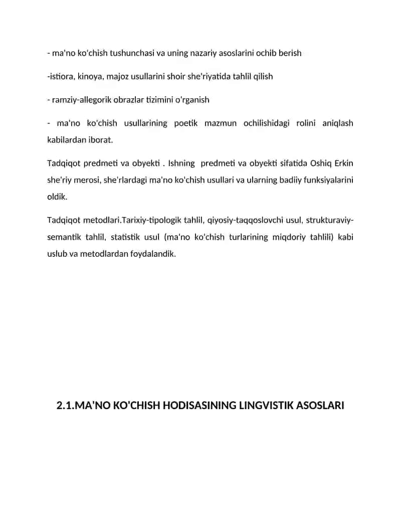 Kurs ishi_Oshiq Erkin sheʼriyatida maʼno koʻchishi hodisalari 3