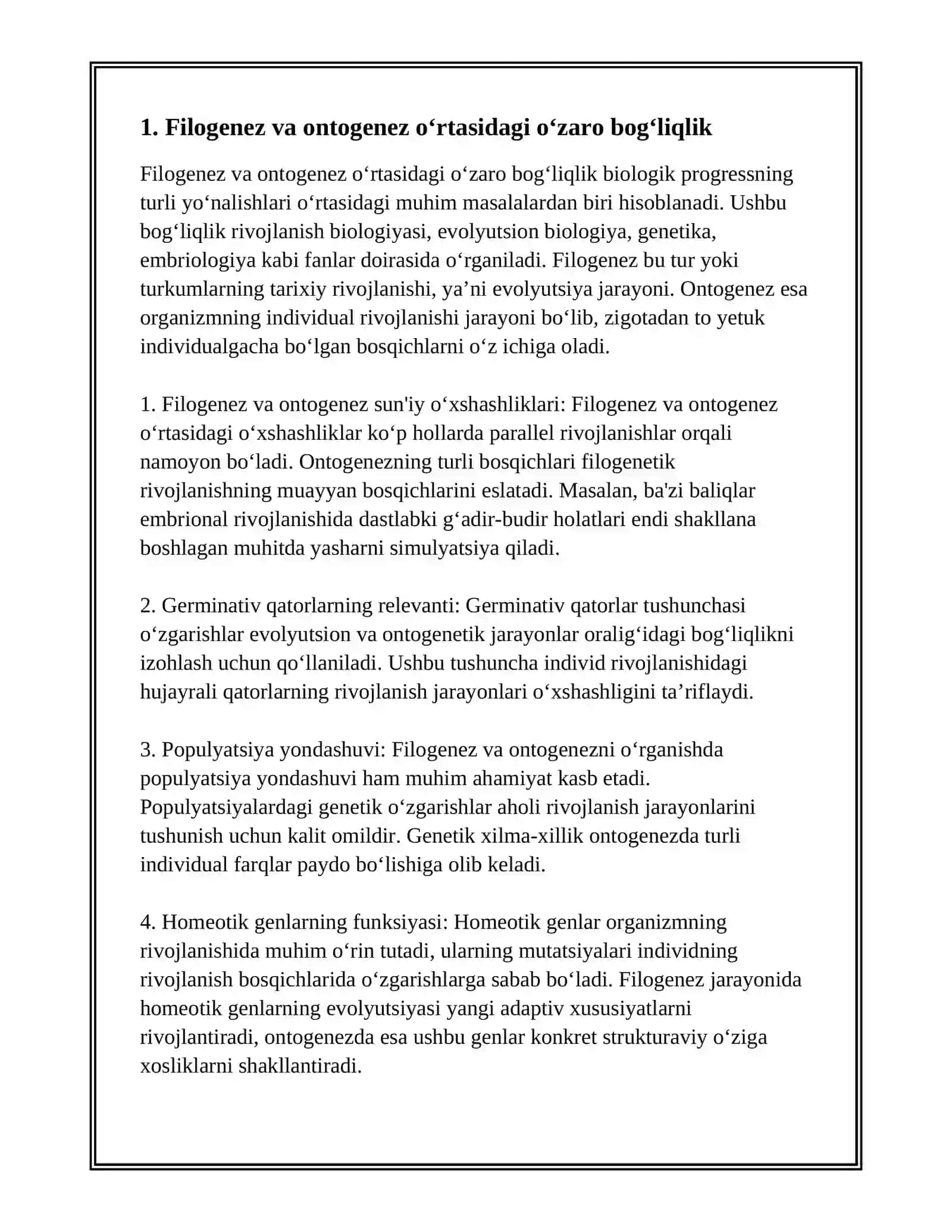 BIOLOGIK PROGRESSNING TURLI YOʻNALISHLARI OʻRTASIDAGI OʻZARO BOGʻLIQLIK 3