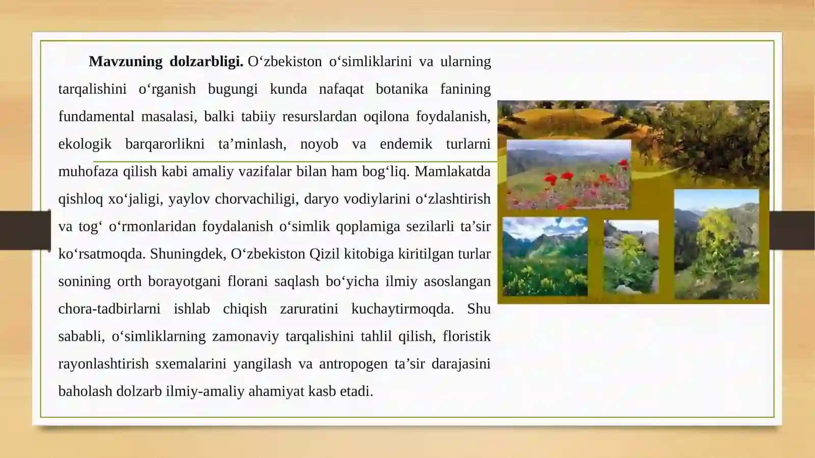 O‘zbekiston o‘simliklari va ularning tarqalishi 3