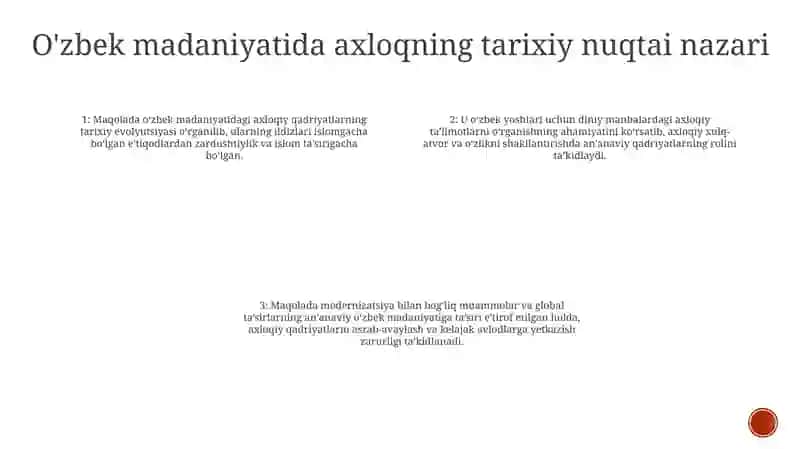 OʻZbekiston Yoshlarining Diniy Manbalardagi Axloqiy Tarbiyaga Oid G'Oyalarni O'Rganishning Ahamiyati 3