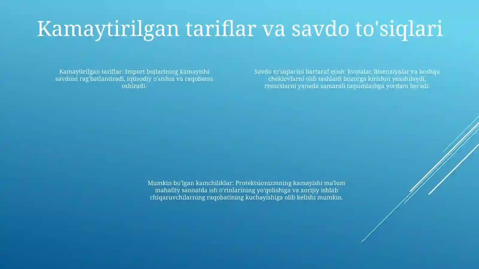 O'Zbekistonning Jahon Savdo Tashkilotiga A'Zo Bo'Lish Istiqbollari(Foyda) Va Muammolari(Zararlari) 3