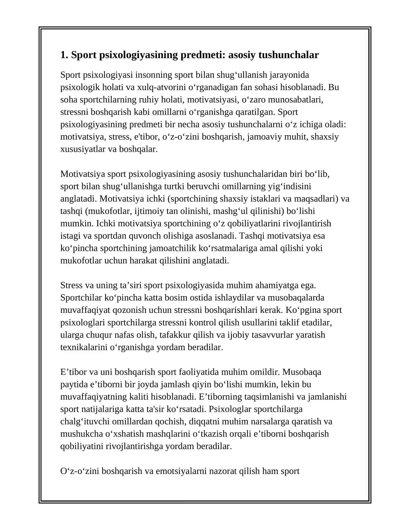 SPORT PSIXOLOGIYASINING PREDMETI MAQSADI VA VAZIFALARI 3