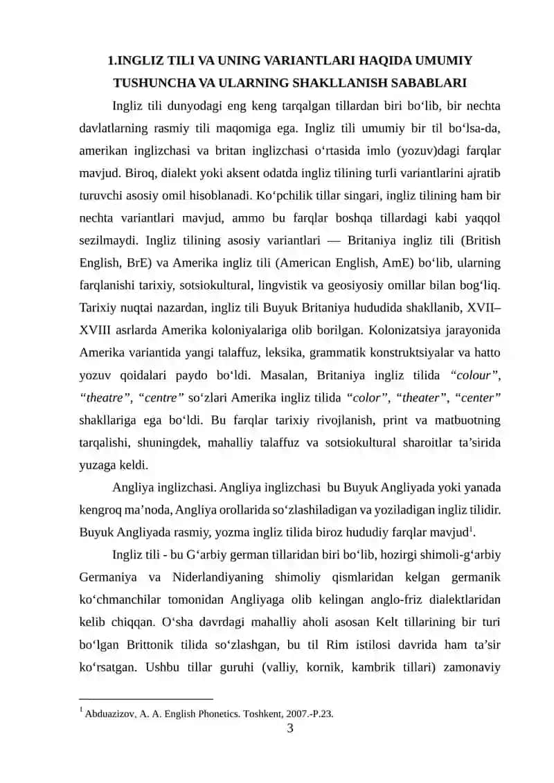 INGLIZ TILI LUG‘ATINING ANGLIYA VA AMERIKA VARIANTLARIDAGI FONETIK FARQLAR 3