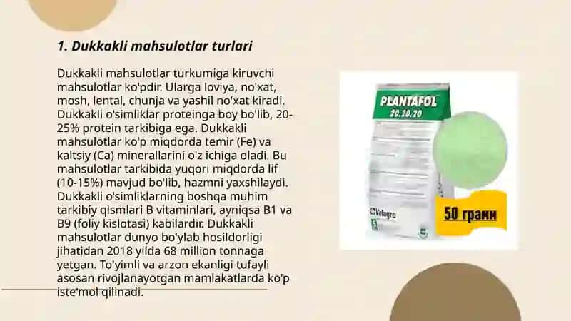 Dukkakli mahsulotlarni yetishtirish sohasi 3