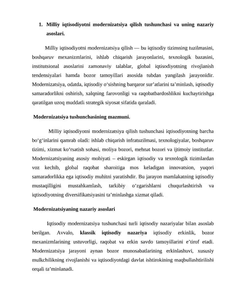 Milliy iqtisodiyotni modernizatsiya qilish jarayonlari 3
