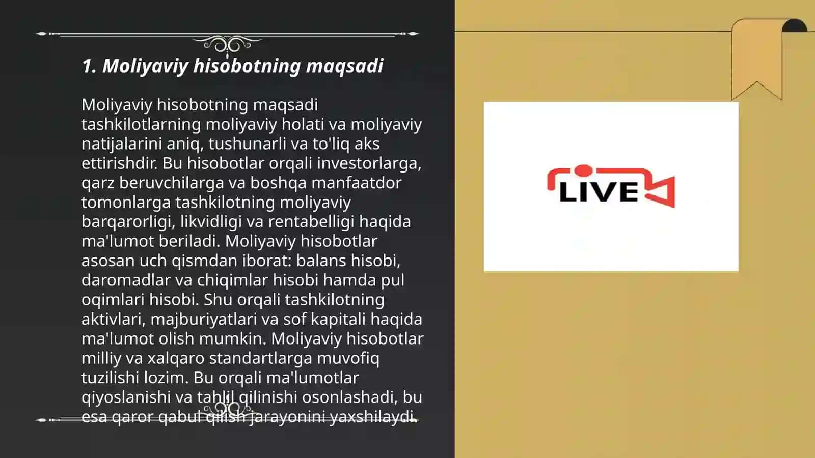 Moliyaviy hisobotning maqsadi 3