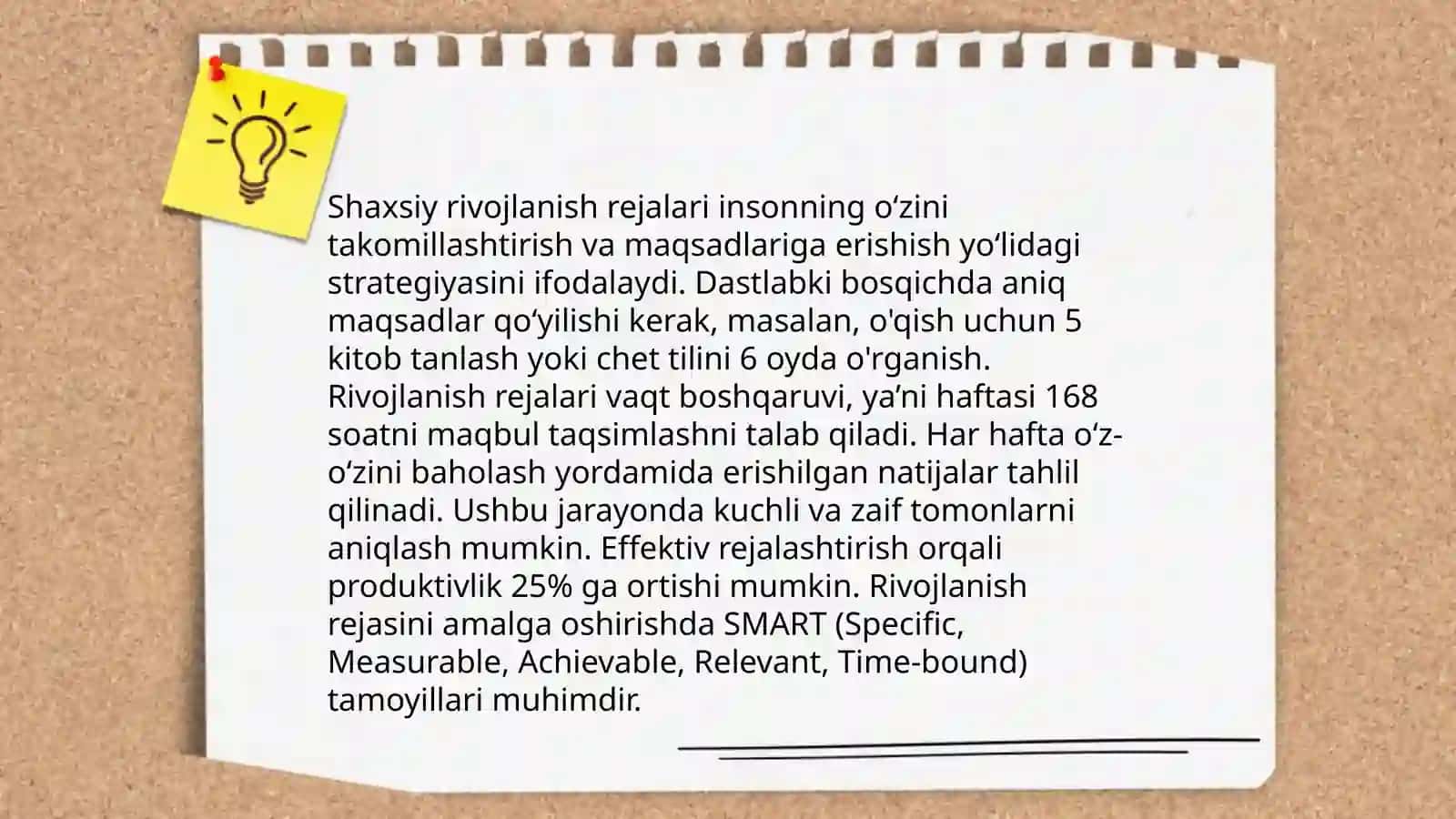 Shaxsiy rivojlanish rejalari 3
