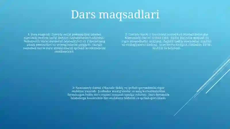 Tasviriy San'At Óqitish Metodikasi Mashg'Ulotlaridan Namunaviy Darsni Tashkil Etish Va Ótkazish 3