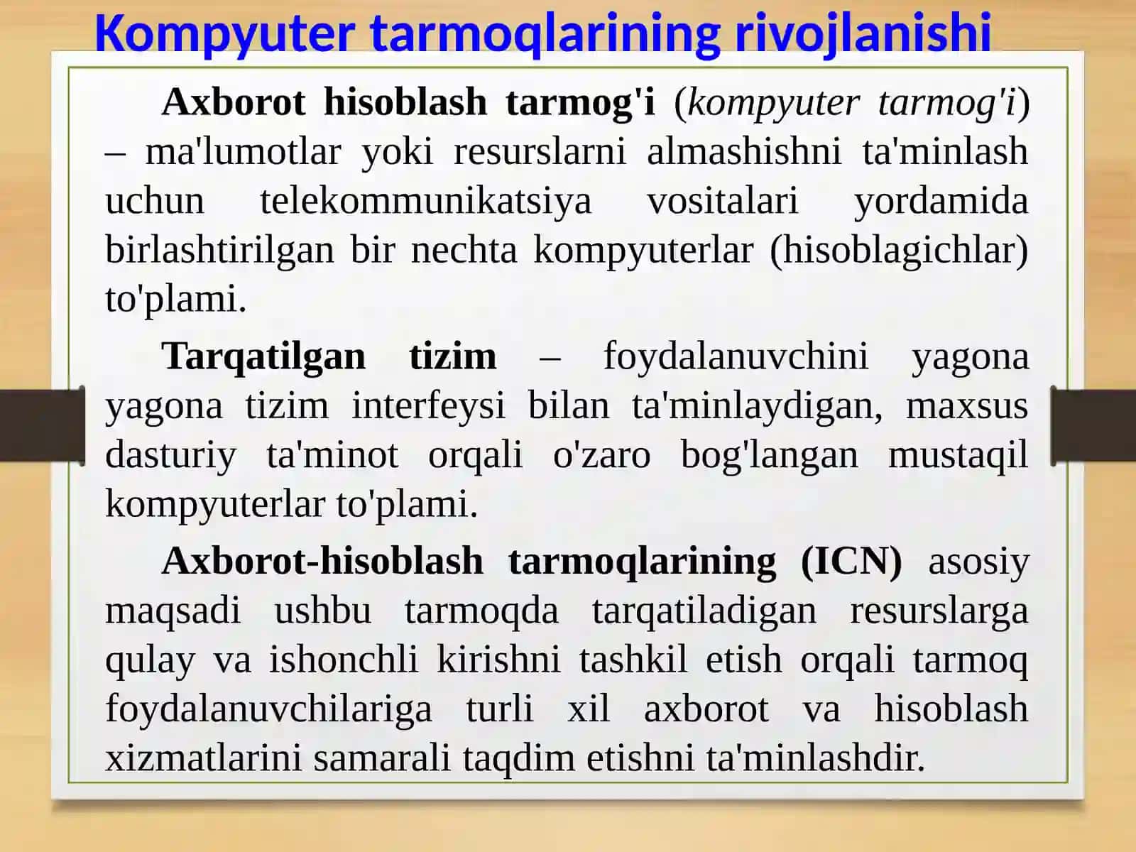 Kompyuter tarmoqlarining rivojlanishi 3