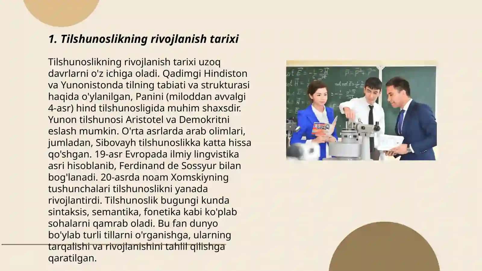 Tilshunoslik maktablari va ularning amaliy asosi 3