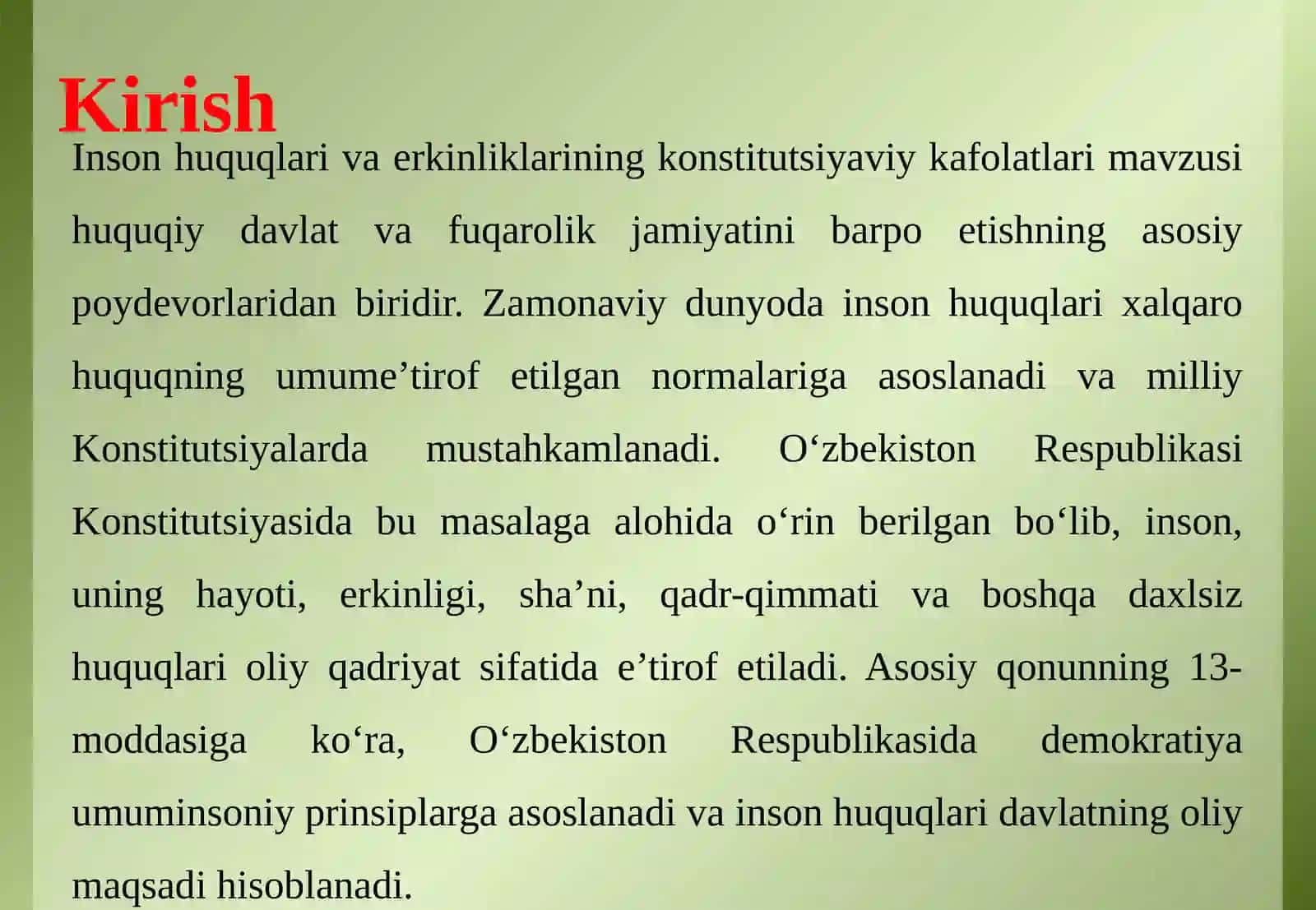 Inson huquqlari va erkinliklarining konstitutsiyaviy kafolatlari 3