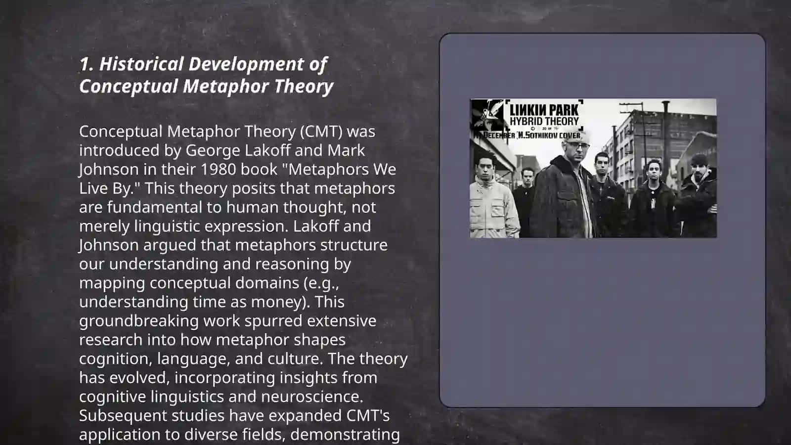 Theory of Conceptual Metaphor 3