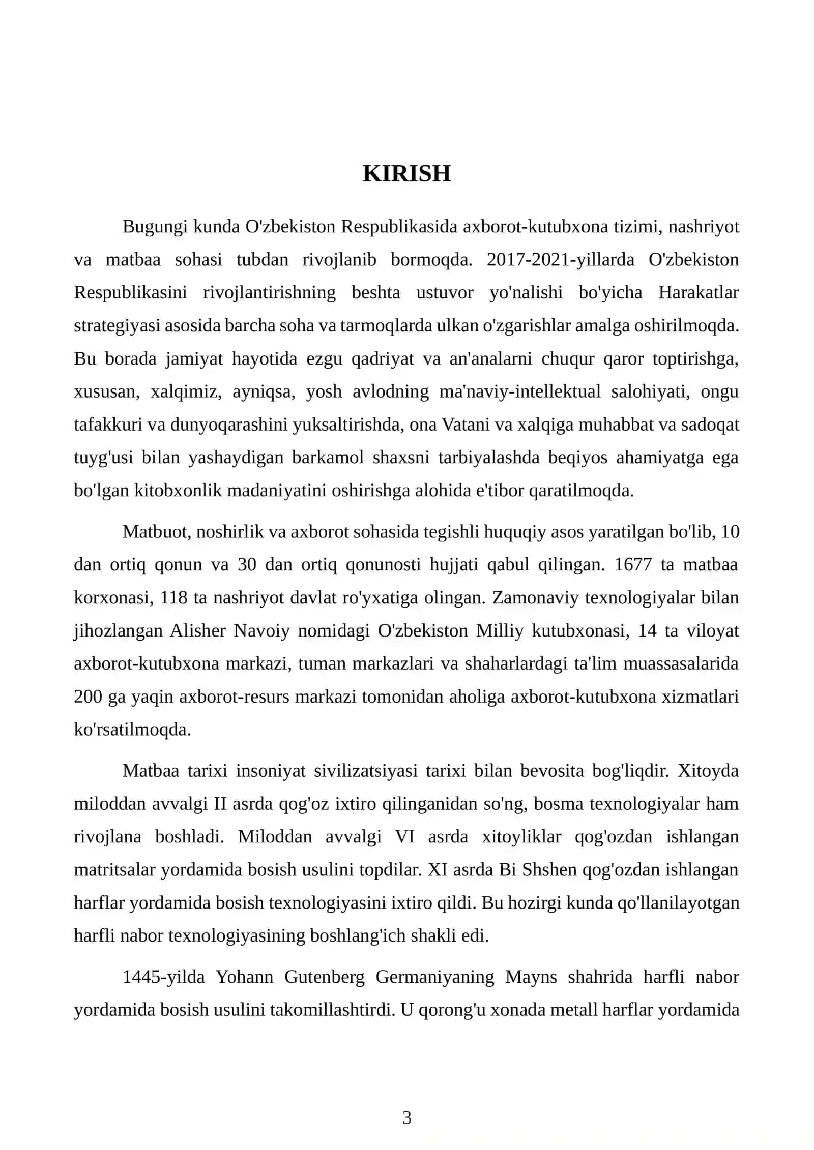 Kichik o'lchamli nashrlar uchun bosmaga tayyorlash texnologik jarayonini ishlab chiqish 3