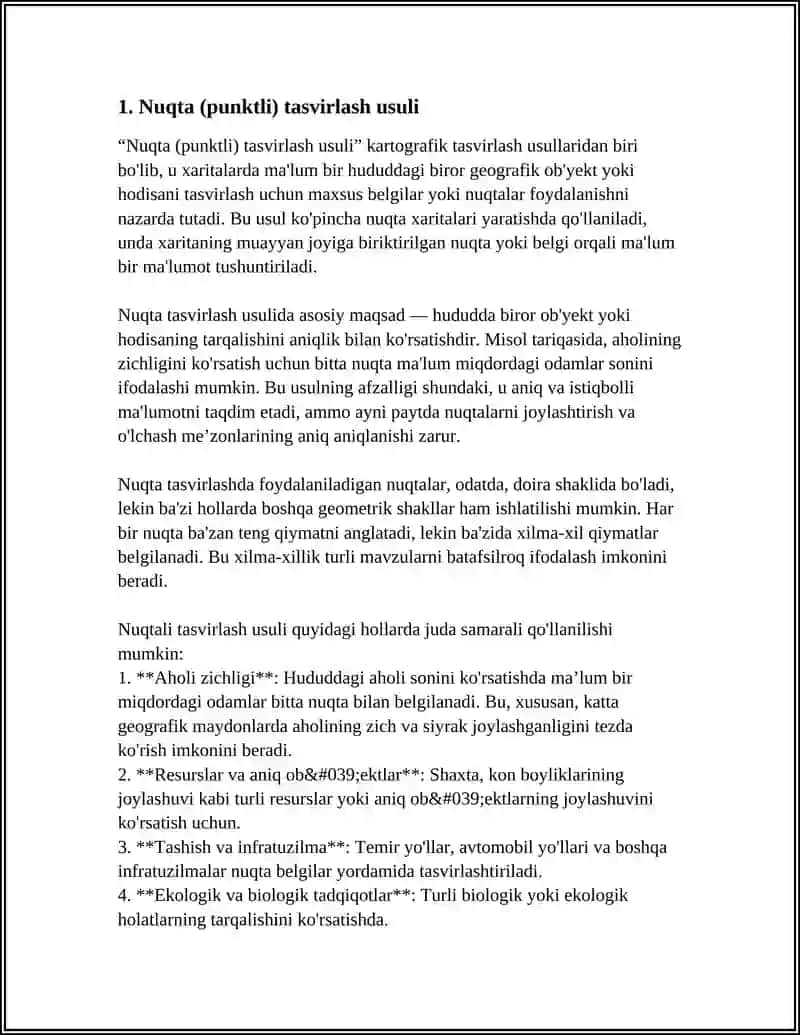 KARTOGRAFIK TASVIRLASH USULLARI 3