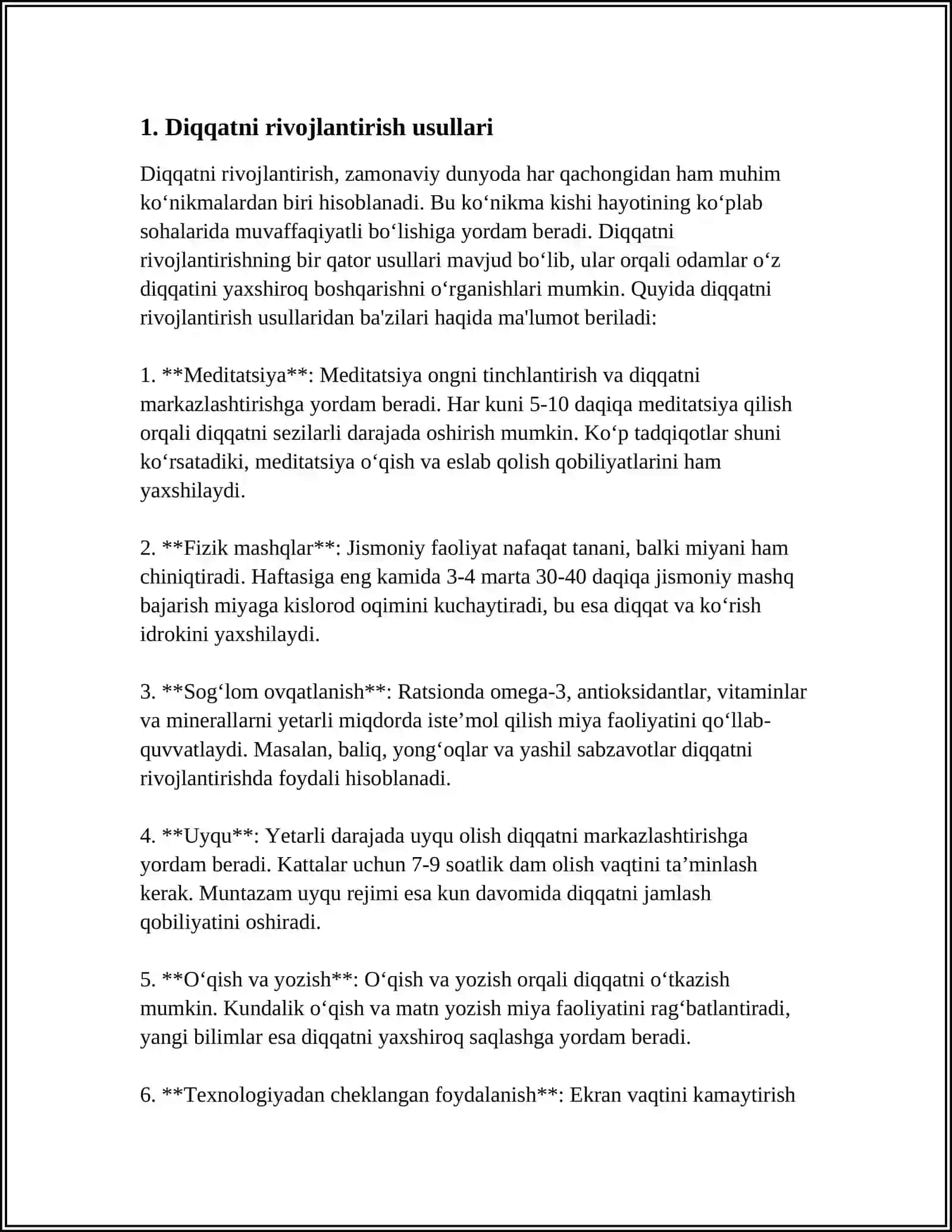 DIQQAT VA SEZGI 3