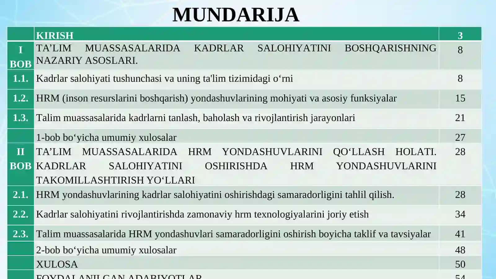 TА'LIM MUАSSАLАRIDА KАDRLАR SАLOHIYАTINI OSHIRISHDА HRM(INSON RESUSLАRINI BOSHQАRISH) YONDАSHUVINING SАMАRАDORLIGI 3