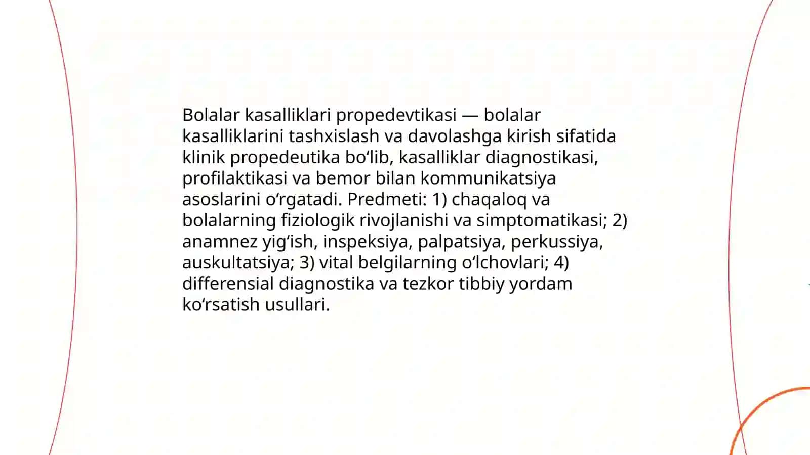 Bolalar kasalliklari propedevtikasi moduliga kirish 3