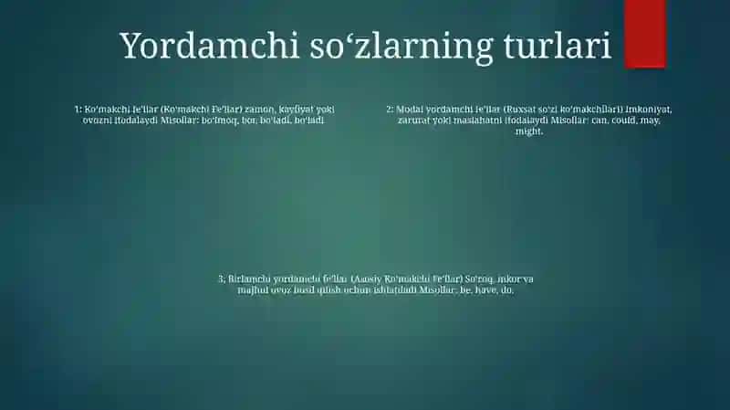 Ko‘makchi So‘Zlar Va Ularning Turlari 3