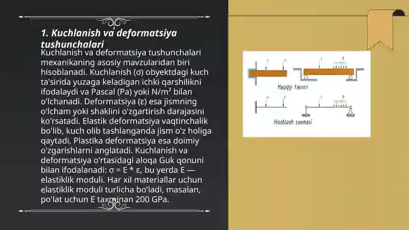 Materiallar qarshilikgi masalalarini yechish tartibi 3