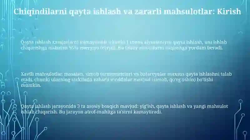 Chiqindivazararlimahsulotlarniqaytaishlash 3