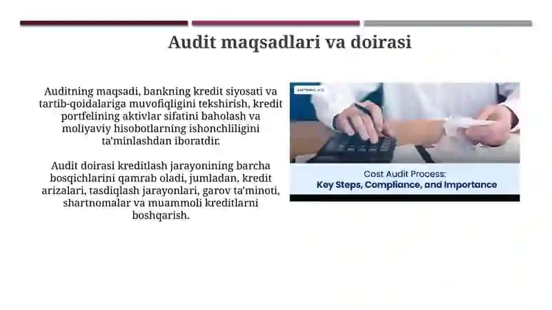Kredit operatsiyalarini rasmiylashtirish va hisobgaolish auditi 3