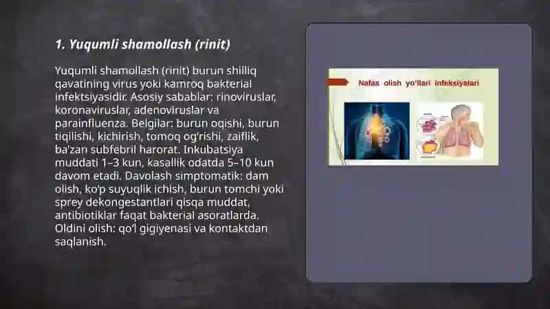 Nafas olish yoli kassaliklari 3