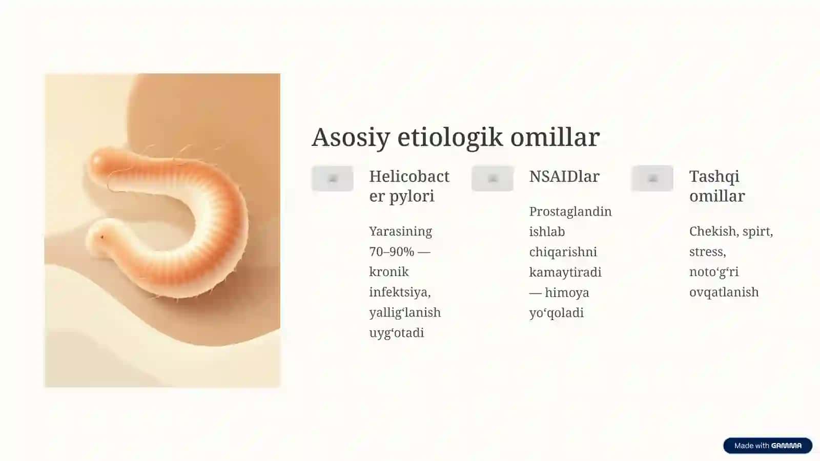Oshqozon yarasi kasalligi: etiologiyasi va patogenizidagi zamonaviy aspektlar 3