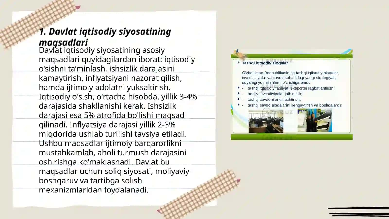 Davlatning iqtisodiy siyosatining amalga oshirish mexanizmi 3