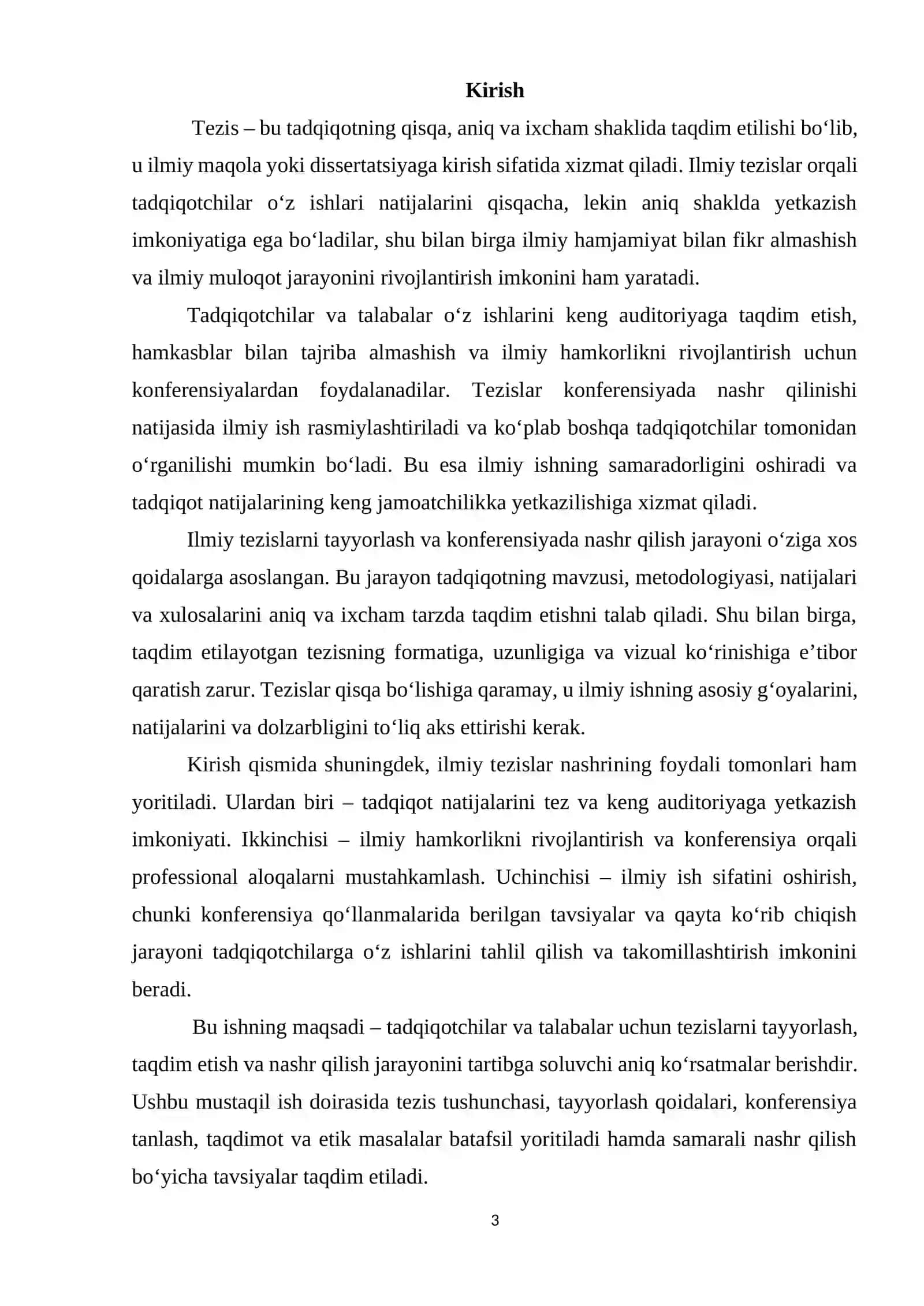 Ilmiy tezislarni konferernsiyalarda nashr qilish bo’yicha tavsiyalar 3