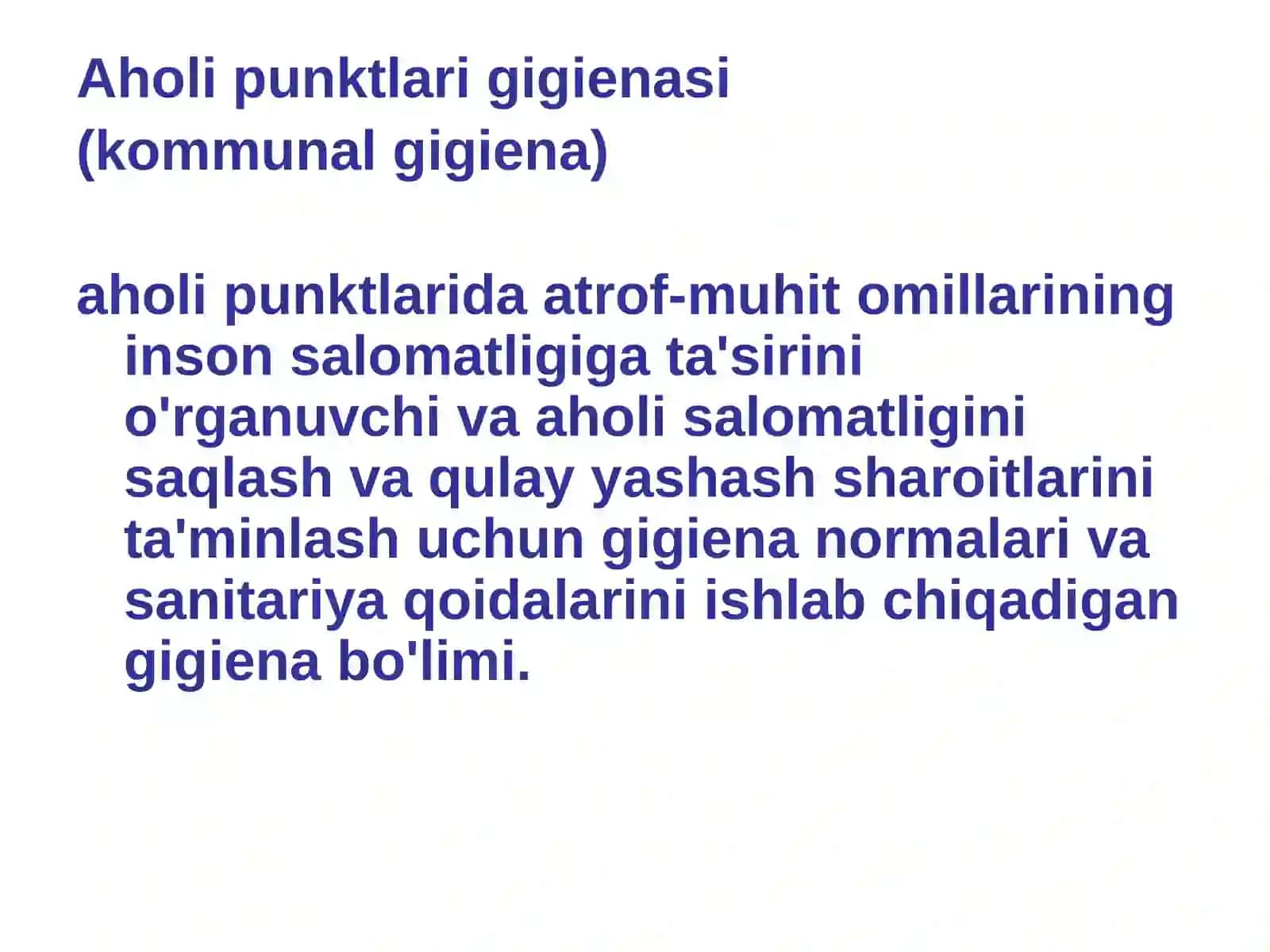 Turar-joy va jamoat binolari gigienasi 3