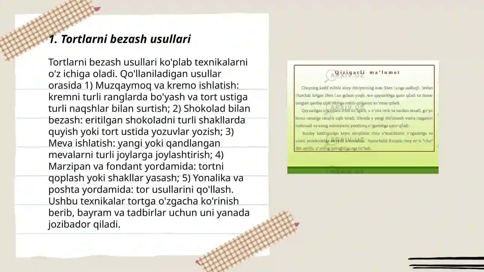 Shirin taomlarni tayyorlash texnologiyasi 3