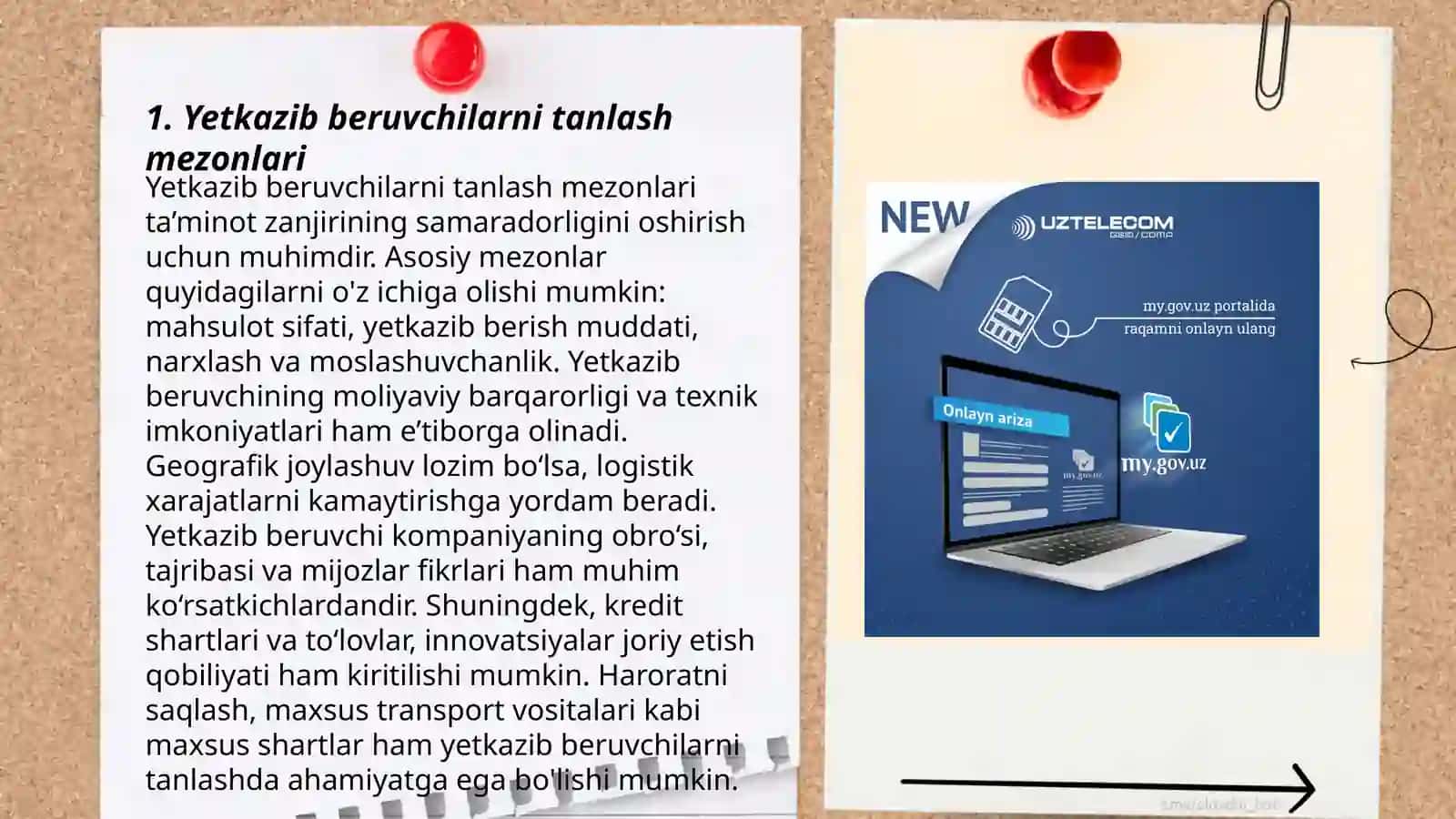 Yetkazib beruvchilarni tanlash mezonlari 3