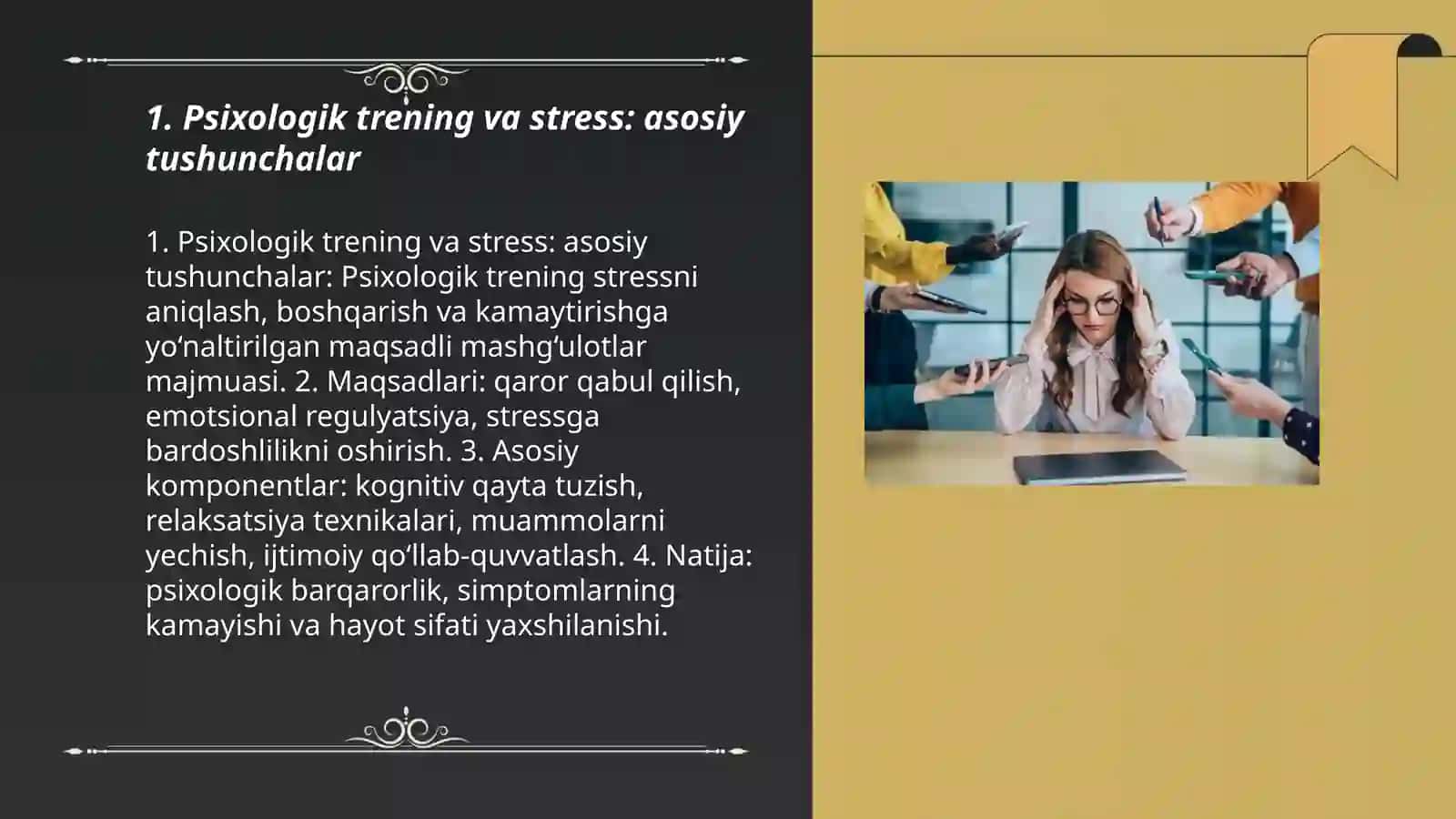 Psixologik trening va stress: asosiy tushunchalar 3
