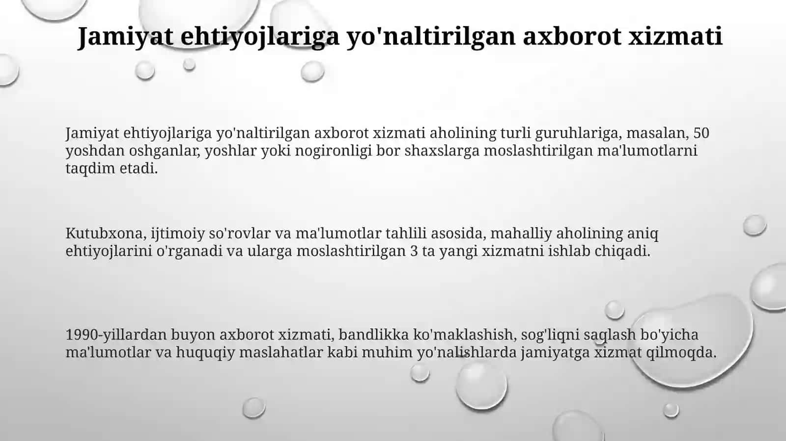 Kutubxona axborot xizmatining eng asosiy ijtimoiy yo'nalishlari 3