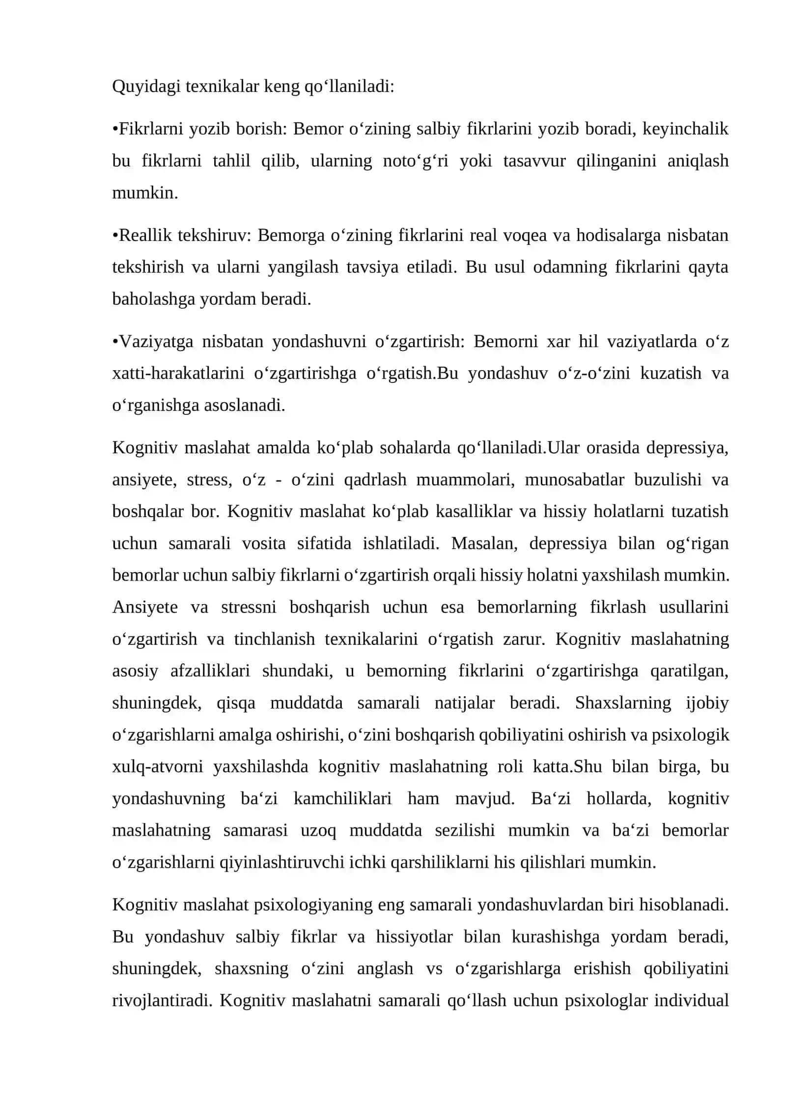 Kognitiv maslahat 3