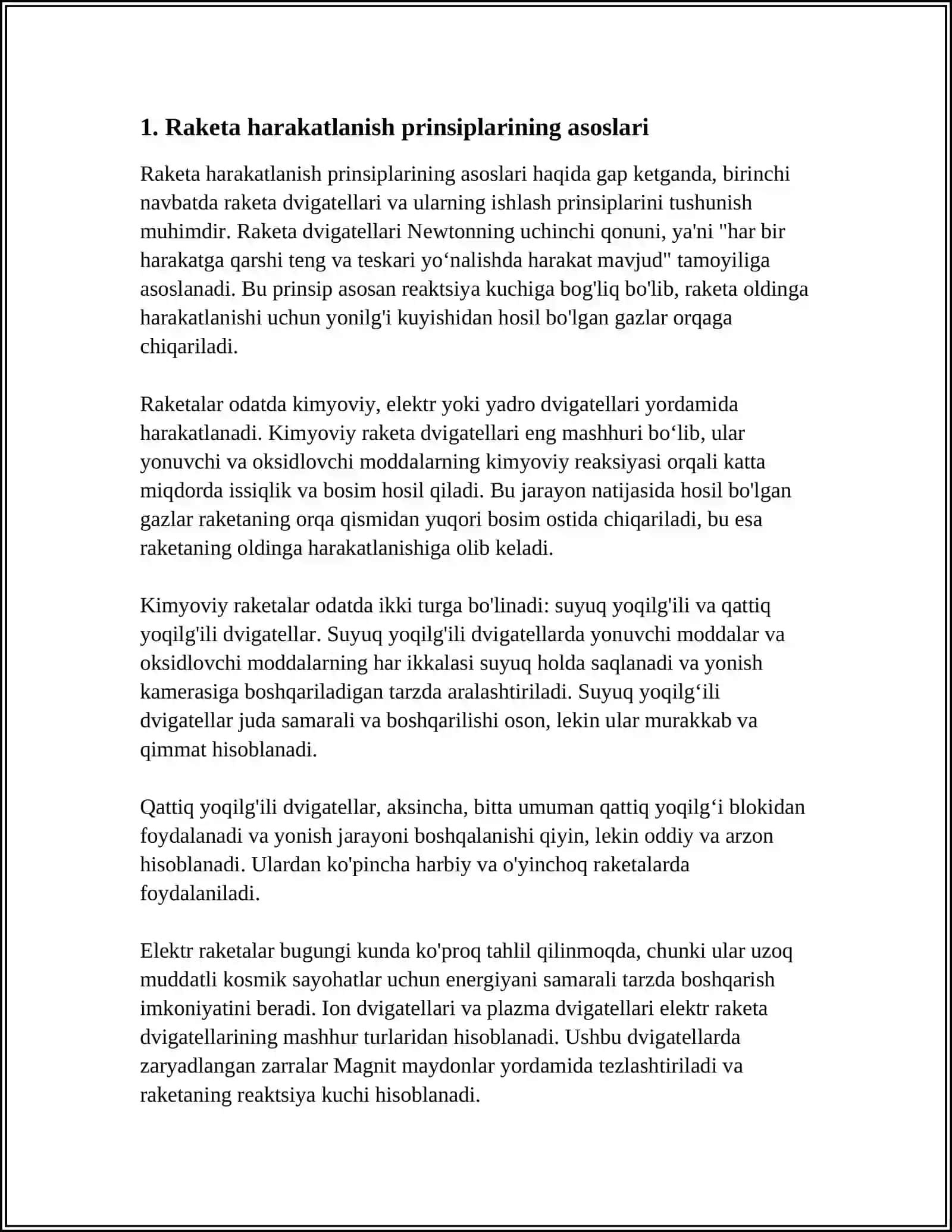 RAKETA KOSMIK TEXNIKA ASOSLARI 3