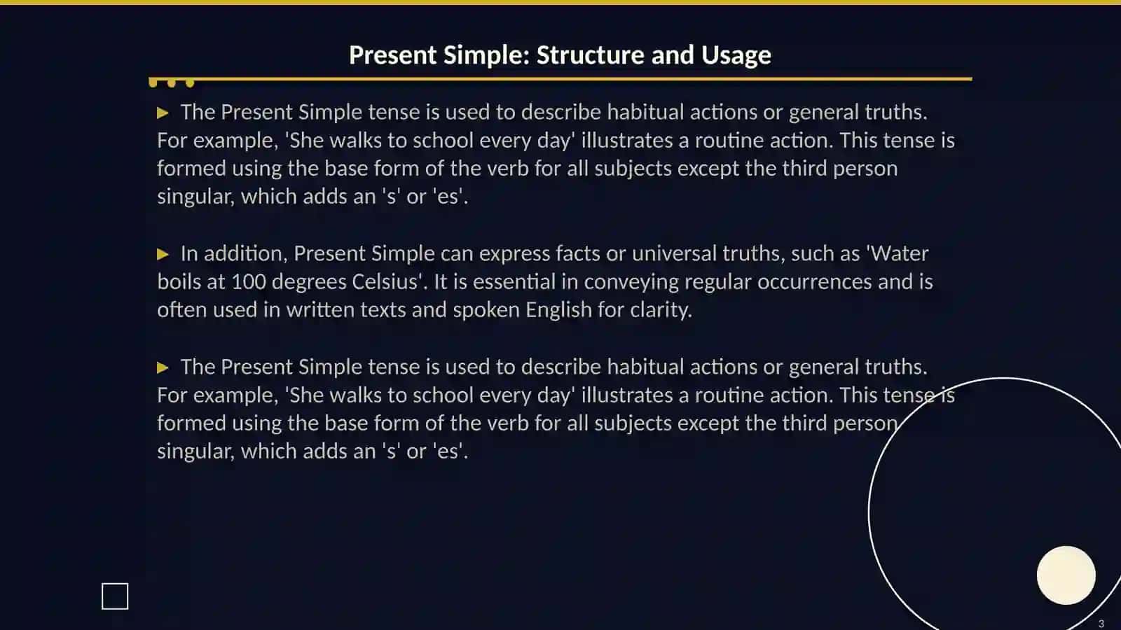 Present Tenses: Present Simple; Cont Perfect 2 Past Tenses: Past Simple; Cont; Perfect 3. Future Tenses 4 Modal veros: Present - Past 3