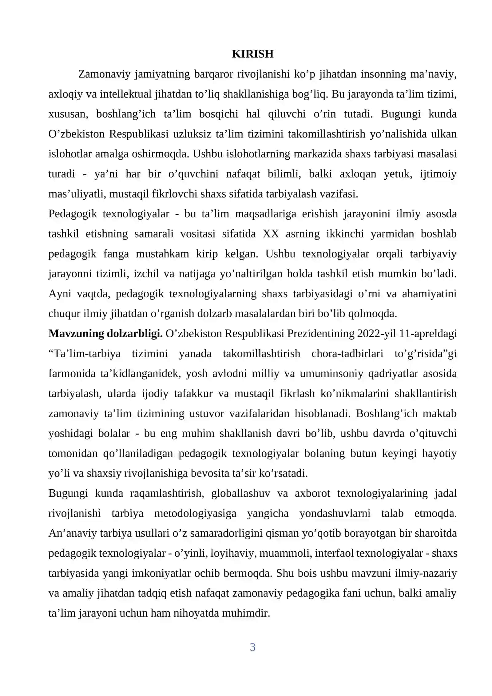Shaxs tarbiyasida pedagogik texnologiyalaridan foydalanish. 3