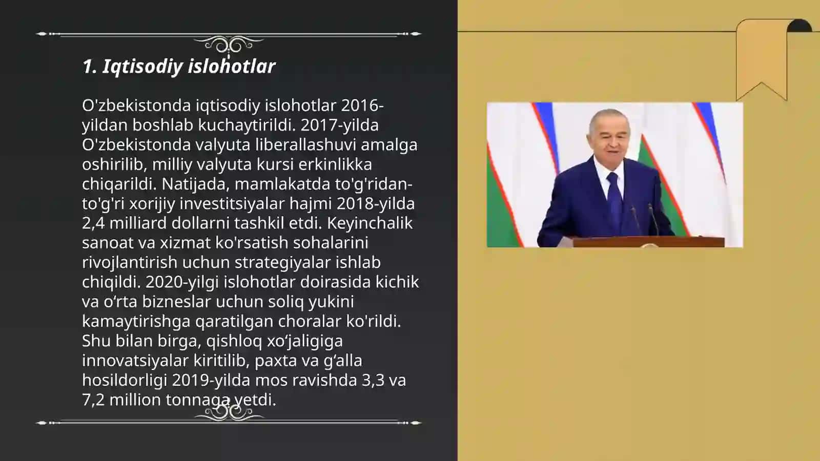 Iqtisodiy islohotlar 3