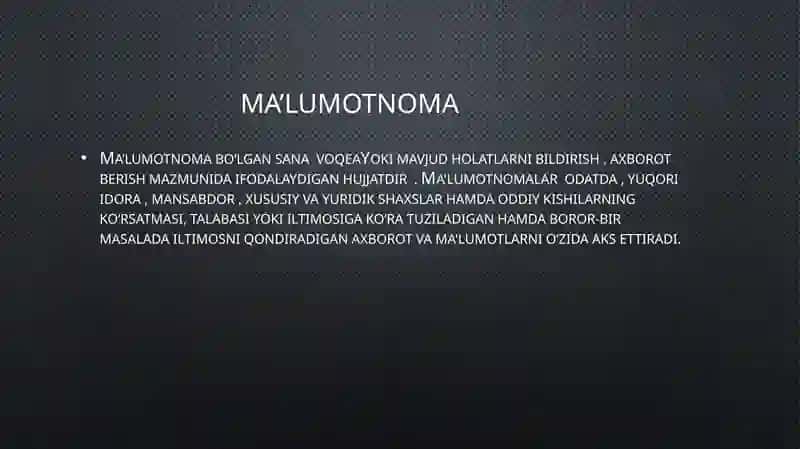 Ma'lumotnoma 3