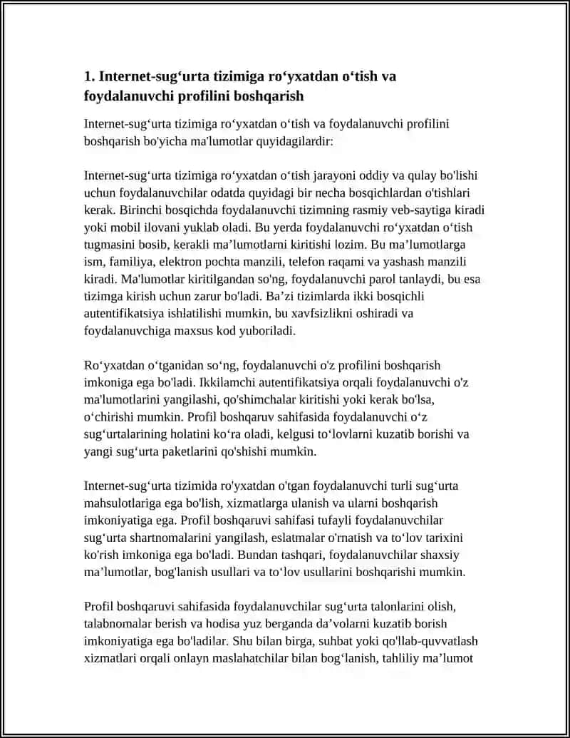 INTERNET-SUGʻURTA TIZIMI BILAN ISHLASH 3