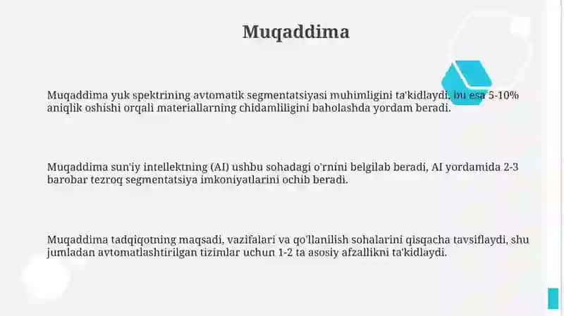 Sun’iy intellekt asosida yuklama spektrini avtomatik segmentlashtirish 3