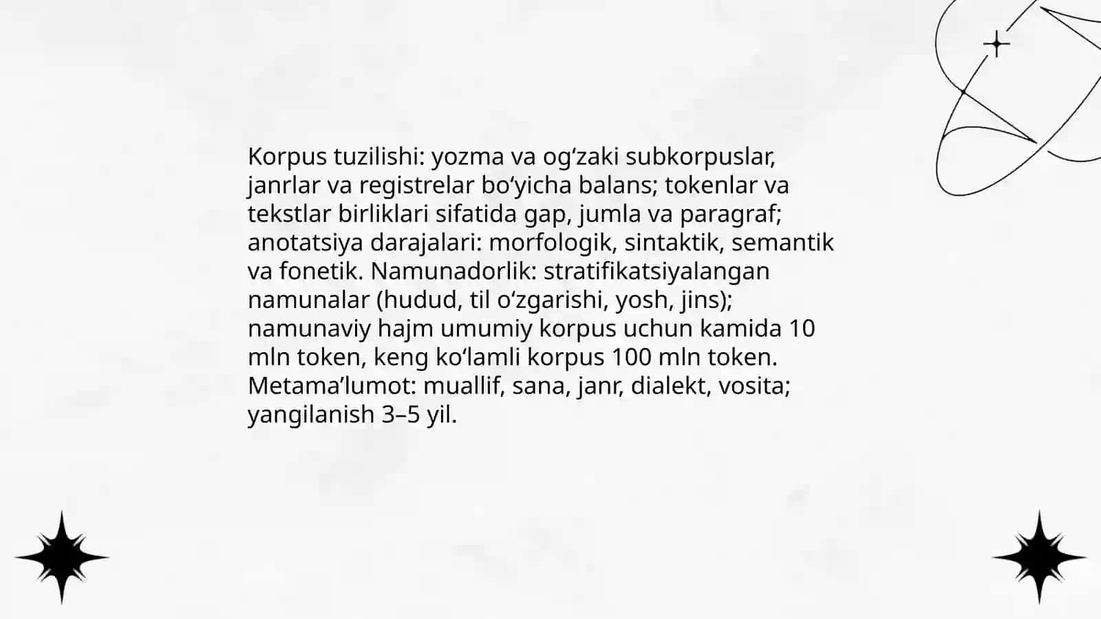 Oʻzbek tili korpus muammosi 3