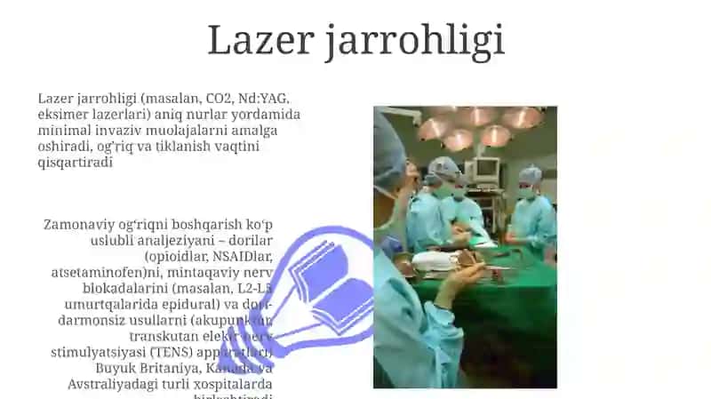 Zamonaviy og'riqsizlantirish usullari 3