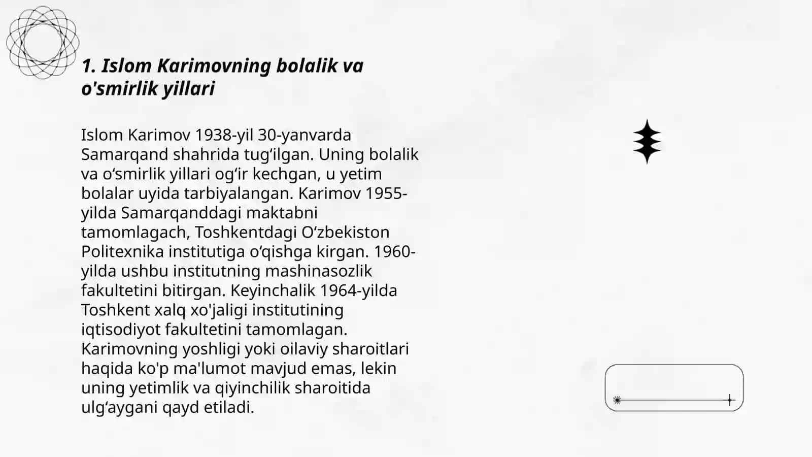 Islom Karimov hayoti va ijodi 3