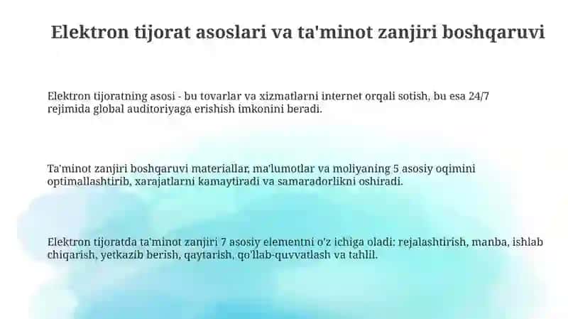 Elektron tijorat va ta'minot zanjiri(AmzonAliExpress) 3