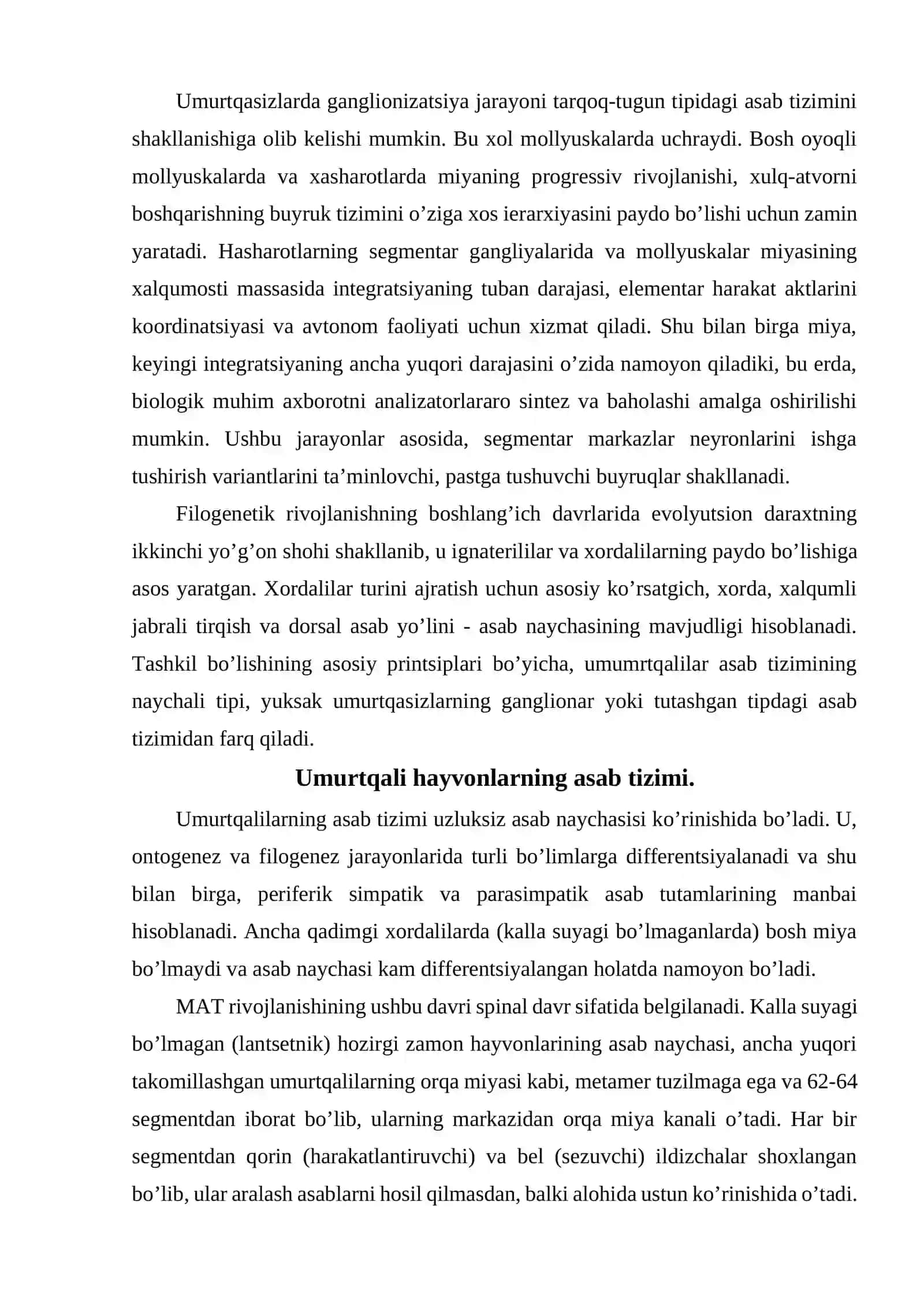 Asab tizimining umumiy fiziologiyasi 3