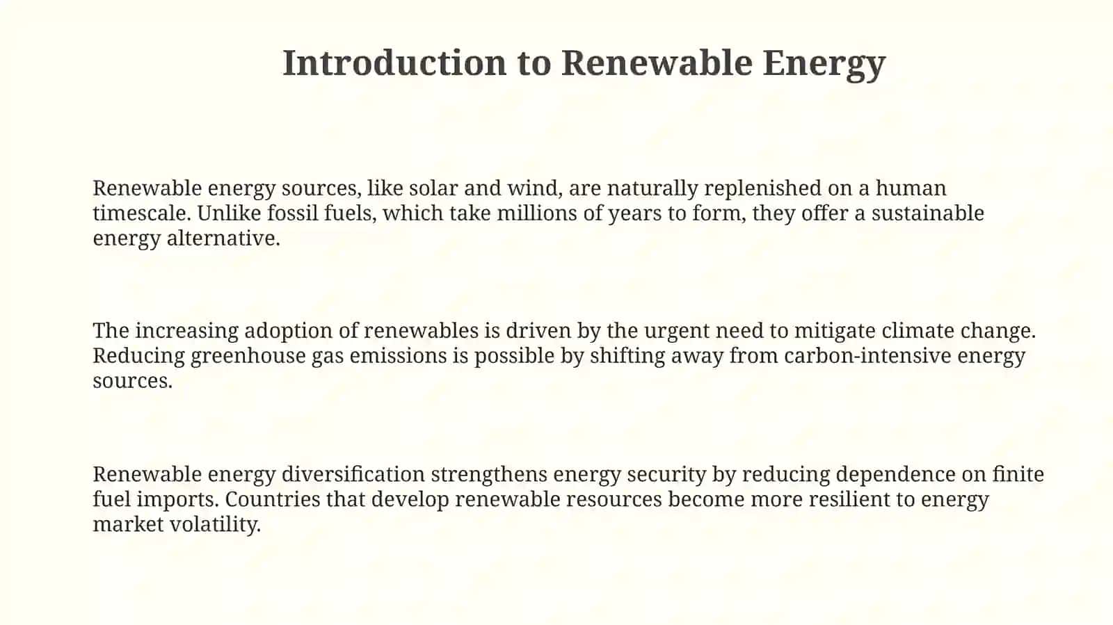 Renewable Energy sources 3