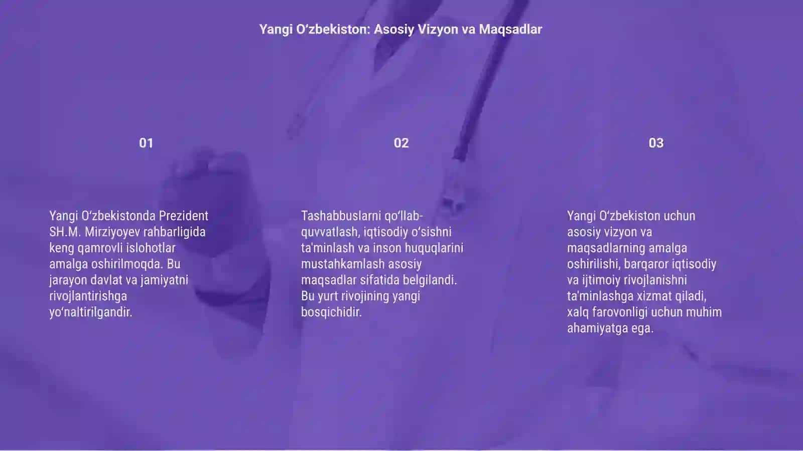 Yangi O‘zbekistonda Prezident SH.M.Mirziyoyev rahbarligi va tashubbusi 3