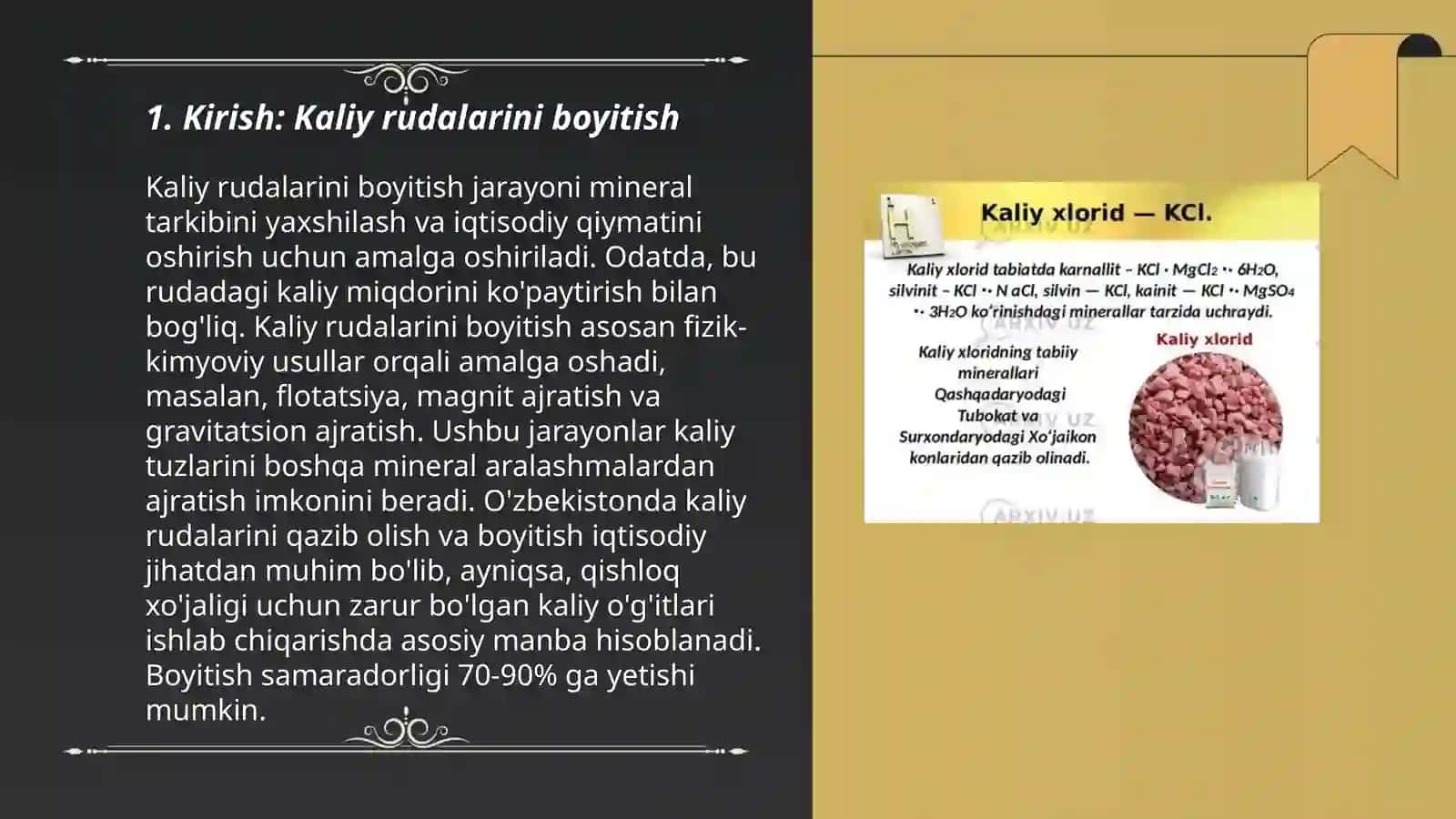 Kaliy rudalarini boyitish 3